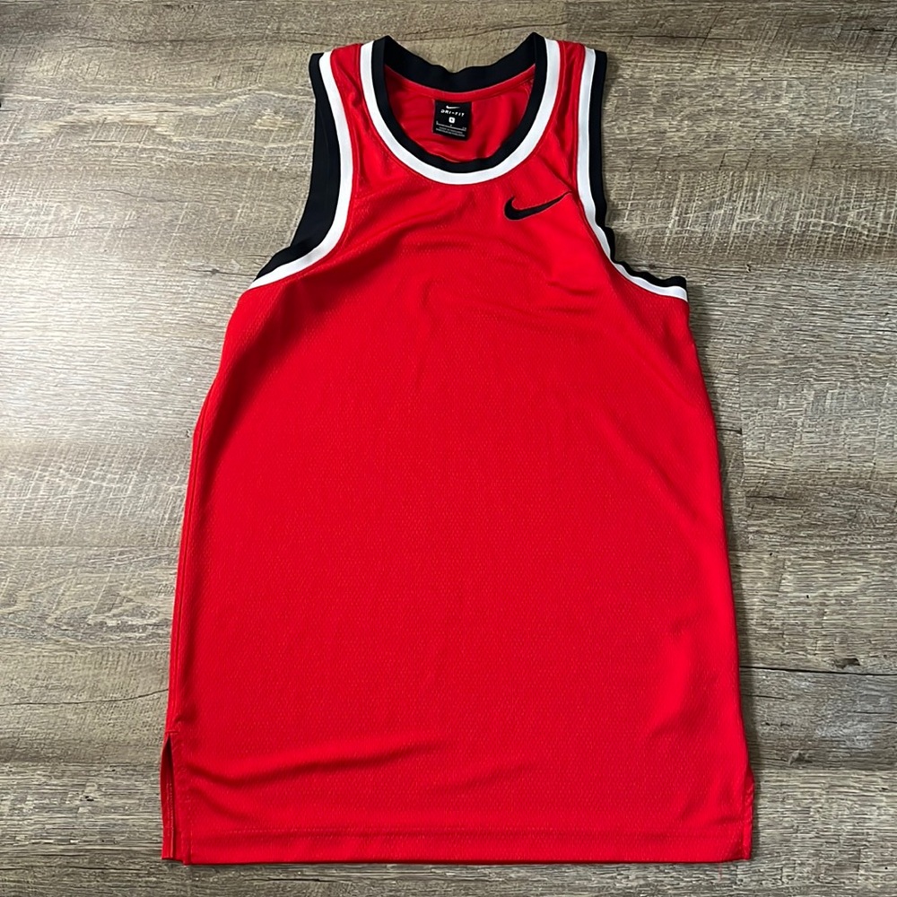 Nike Dri-FIT Classic Basketball Jersey Red & Black Size Small